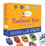 Continent Race - Geography Learning Educational Game for Kids 7 Years and Up Trivia Card Board Game for Family Activities, Game Night by Byron’s Games Award Winning