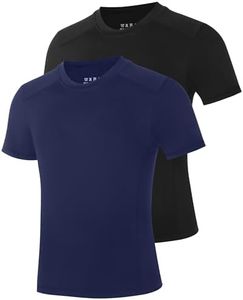 RIKUAOU Boys Compression Shirt Short Sleeve, Youth Quick Dry Basketball Football Undershirts, Kids Athletic Sports Base Layer