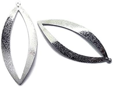 10pcs Stardust Silver Plated Twist OLIVE Earring Charms 55mm ~Jewelry Findings~