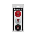 Team Golf NCAA Texas Tech Red Raiders 3 Golf Ball Pack Regulation Size Golf Balls, 3 Pack, Full Color Durable Team Imprint