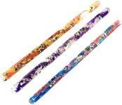 Star Magic Spiral Multicolored Glitter Wands. 3pk 12.5" Sensory Wands for Kids - Glitter Tube Wonder Wand - Calming Toys Gift Party Bundle for Halloween Fairy Wizard Costume Accessories