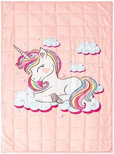 Uttermara Weighted Blanket for Kids 3lbs, Unicorn Fleece Blanket, Ultra Soft and Cozy Heavy Blanket, Great for Calming and Sleep 36x 48inch