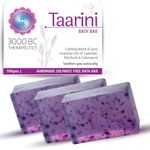 Taarini: Ayurvedic, Handmade Soap Bar for Naturally Healthy Skin. Lavender, Patchouli, Cedarwood essential oils for, Cleansing & Nourishing . Aromatherapy for rejuvenation. Chemical Free. 3*100 g bars