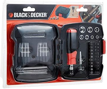 BLACK+DECKER A7175 Kit cliquet manuel avec embouts 43 pièces Orange
