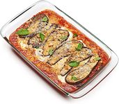 Wafeeq Borosilicate Glass Baking Dish for Microwave Oven Cookware Bakeware Casserole Rectangular Baking Dish and Serving Tray (1000 ML)