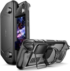JSAUX ModCase for Steam Deck, PC0104 Modular Steam Deck Case with Detachable Front Shell Valve Steam Deck Accessories Include Protective Case, Face Cover, Metal Bracket and Strap - Basic Set