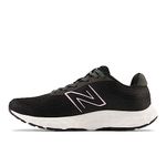 New Balance Women's 520 V8 Running Shoe, Black/White, 9 W