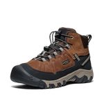 KEEN Unisex Kids Targhee 4 Mid Waterproof Hiking Boots, Bison Brindle, 4 UK