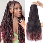 Beyond Beauty Water Wave Passion Twist Crochet Hair 24inch 6packs Pre Looped Long Bohemian Crochet Braids for Black Woman Ombre Passion Twist Crochet Hair Synthetic Curly Hair Extensions