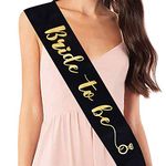 Party Propz Black Bride To Be Sash With Foil Gold Print For Bridal Shower Wedding Props Decorations Bridal Shower Decorations Kit Bachelorette Decorations For Bride Girl Bachelor Party Props, 1 Piece