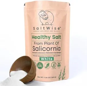 SaltWise Salicornia White Salt – Low Sodium Salt Substitute, Plant-Based Mineral Salt, Kosher, 100% Natural, No Additives (7.05 oz / 200g)