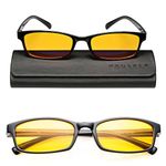 PROSPEK Blue Light Computer Glasses, ELITE for Women and Men, Anti Glare Amber Lens, 99% Blue Light Blockers High Optical Quality Lenses (No Magnification)