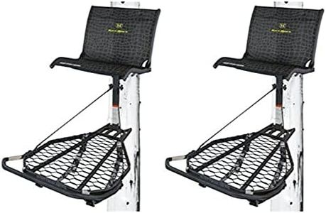 Hawk 2 Pack Hang-On Deer Hunting Tree Stand with XL Seat and Platform, Kickback LVL