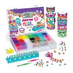 Rainbow Loom Loomi-Pals MEGA Set, Features 60 Cute Assorted LP Charms, The New RL 2.0, Happy Looms, Hooks, Alpha & Pony Beads, 5600 Colorful Bands All in a Carrying Case for Boys and Girls 7+