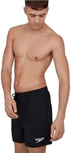 Speedo Solid Leis 16 Wsht Am, Pantaloncini da Bagno Uomo, Nero (Black), S