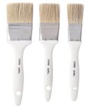 Amazon Brand – Umi Hard White Hair Flat Paint Brush Set of 1 Inch, 1.5 Inch and 2 Inch for Oil and Acrylic Color Painting