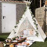 Avrsol Huge Teepee, Teepee Tent For Adult Super Large 85 Inch Height Luxury Lace - Teepee For Kids Adult Teepee Beach Tent For Party Outdoor Wedding Teepee Tent, Picnic Tent