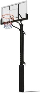 In-Ground Basketball Hoops Outdoor Adjustable Height System,Inground Basketball Hoop W/Pro-Style Breakaway Rim, 54'' Tempered Glass Backboard for Basketball Hoop In Ground Outdoor