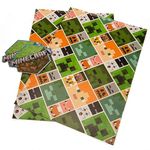 Official Minecraft Gift Wrap 2 Sheets 2 Tags, Gift Wrap for Presents, Climate Pledge Friendly Gift Wrap, Minecraft Recyclable Gift Wrap, Officially Licensed Gift Wrap