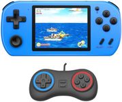 Great Boy Handheld Games for Kids Aldults with 270 Classic Retro Video Game 3.0'' Color Screen TV Output Rechargeable Arcade Gaming Player,Support 2 Players Gamepad Birthday Xmas Gift（Blue）
