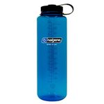 Nalgene Sustain Tritan BPA-Free Water Bottle Made with Material Derived from 50% Plastic Waste, 48 OZ, Wide Mouth, Blue