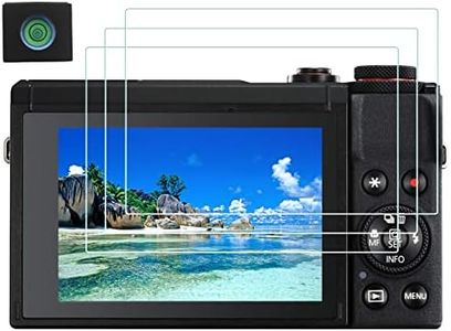 HUIPUXIANG G7X - Protector de pantalla para cámara digital Canon Powershot G7 X Mark III (para accesorios), 3 unidades, película de vidrio templado LCD de 0,3 mm, alta definición, dureza 9H
