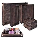 Wood Serving Tray with Handles, Set