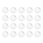 sourcing map 8mm Solid Round Clear Glass Ball Boiling Stones Soda Lime Glass Beads 100pcs