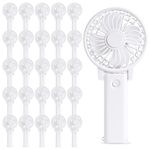 Glooglitter 25 Pcs No Battery Portable Handheld Fan Bulk Wedding Fan Personal Hand Held Fan Small Hand Fan Mini Portable Fan for Wedding Bachelorette Party Favor (Classic)