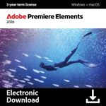 Adobe Premiere Elements 2026 | PC/Mac Code | Software Download | Video Editing | 3-year term license | Activation Required [PC/Mac Online Code]