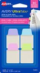 AVERY UltraTabs, Mini Tabs, Primary Repositionable, Smudge-Free Tabs, 80 Tabs, Pastel (74815)