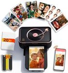 CP6000 4x6 Photo Printer, Wi-Fi Instant Phone Printer for iPhone Android, Full-Color Picture Printers with Bluetooth Speaker, Dye Sublimation, AR Video, 20 Sheets 1 Cartridge for Gift Home Use, Black