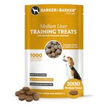 Barker and Barker Grain Free Liver Dog Training Treats ❘ 1000 Medium Tasty & Healthy Treat Pack | Low Calorie, High in Protein & B Vitamins | No Artificials - 100% Human-Grade for Small & Medium Dogs