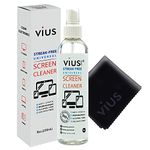 vius Premium Screen Cleaner Spray for LCD LED TVs, Laptops, Tablets, Monitors, Phones, and Other Electronic Screens (Gently Cleans Bacteria, Fingerprints, Dust, Oil) 8oz