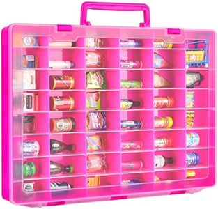 FULLCASE Case Compatible with 5 Surprise Mini Brands Toys Series 1 2 3 4 Mystery Capsule Real Miniature Collectible Kit Storage for Littles, for Mini Mart Collection Organizer(Box Only) Red