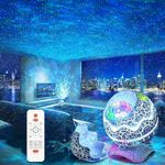 Starry Night Galaxy Projector Lamp with Remote Control, 15 Soothing Sounds for Better Sleep, 14 LED Colors Perfect for Bedroom, Parties, and Living Room Ambiance Décor, Ideal for Kids and Adults