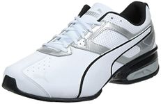 PUMA Men's Tazon 6 Sneaker, Puma White/Puma Silver, 13