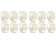 cello BOPP tapes 2 inch width * 100 metres (pack of 12) (42 mic) | Self Adhesive High-Strength Packing Tape Rolls | Industrial Tape for Home, Office use & Box Packing