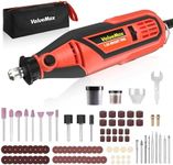 ValueMax Power Rotary Tool Kit, Keyless Chuck, Variable Speed Corded Rotary Tool with 120 Pcs Accessories for Crafting, Including Carving, Engraving, Sanding, Polishing, Cutting tools and Carrying Bag