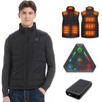 FERNIDA Heated Vest Men with Battery Pack, Heated Vest for Winter Warm, Lightweight Heated Vest for Outdoor Hunting Fishing