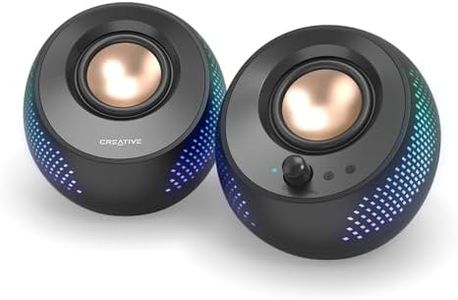 Creative Pebble X 2.0 USB-C Computer Speakers with Customizable RGB Lighting, Bluetooth 5.3, USB Audio, Up to 15W RMS Power for PC and Mac