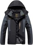 Winter Ski Jacket Men Waterproof Fleece Snow Jacket Thermal Coat for Outdoor Mountain Skiing Snowboard Jacket Plus Size L-9XL Black Asian XL EUR L