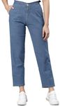 ADBUCKS Womens High Rise Skinny Fit Jeans with Semi Elasticated Waistband Stoneblue