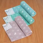 R for Rabbit Waterproof Quick Dry Sheet for Baby | Anti-Piling Fleece Breatheable Fabric Extra Absorbent Instant Dry Baby Bed/Cot Protector Mat (Size-L,Multi Joy,Pack of 3 Combo)