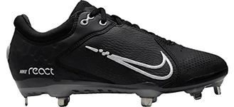 Nike Women's Hyperdiamond 4 Elite Softball Cleats, Black/Dark Smoke Grey/Wolf Grey/White, 8.5