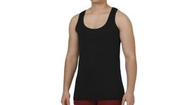 Pack of 3 Mens 100% Cotton Singlet Vests Underwear (XXLarge, Black)