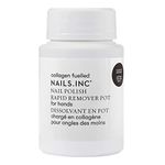 Nails.INC Rapid Nail Polish Remover Pot, Formulated with Collagen to Promote Nail Strength and Growth, Coconut Scented, Acetone Free, Cruelty Free, Vegan