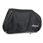 BEEWAY Bike Cover, Waterproof Bicycle Cover Indoor Outdoor Storage - 210T Nylon with Pu Coating, Safty Straps, Lock-holes, Fits for Most Bikes up to 29"