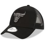 New Era Chicago Bulls NBA BOB Team Logo Black A-Frame Adjustable Trucker Cap