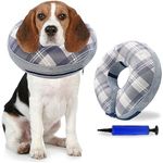 KIKNIN Dog Cone, Inflatable Dog Cone Collar for Small, Medium and Large Dogs, Soft Dog Cone Alternatives After Surgery to Stop Licking and Biting Wounds, Comfy Adjustable Dog Recovery Collar